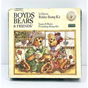 Vintage Stamp Kit Boyds Bears & Friends 1st Edition Emma & Bailey Rubber